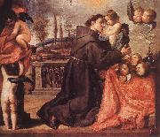 PEREDA, Antonio de St Anthony of Padua with Christ Child af oil painting on canvas
